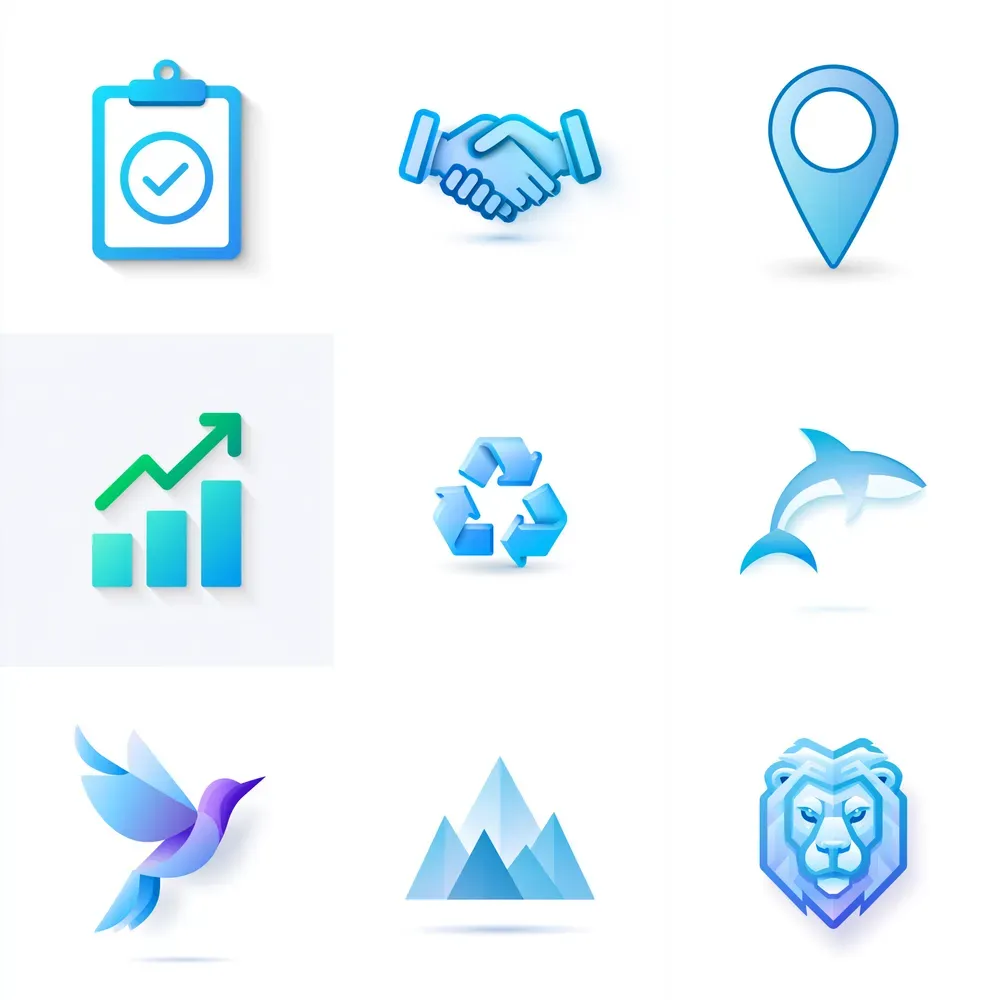 Vibrant Minimal Fintech Icons