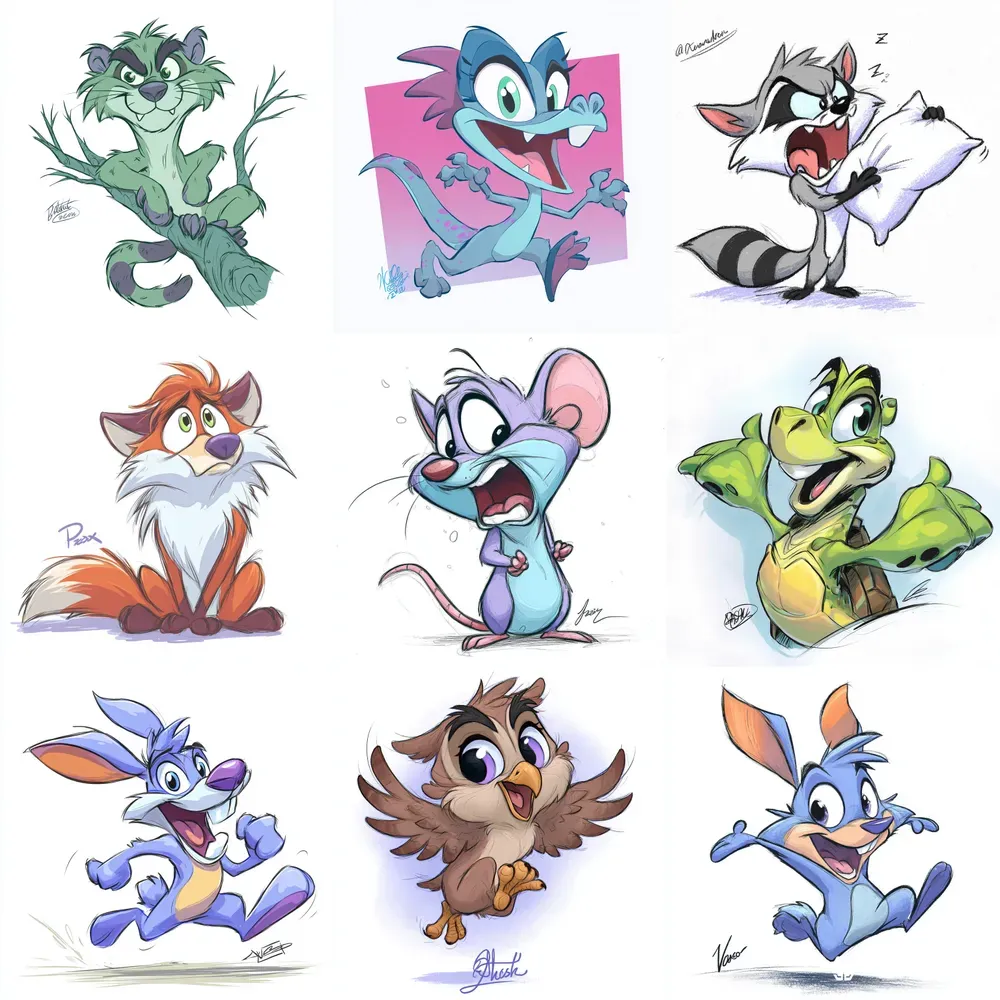 Drawings In The Style Of Don Bluth