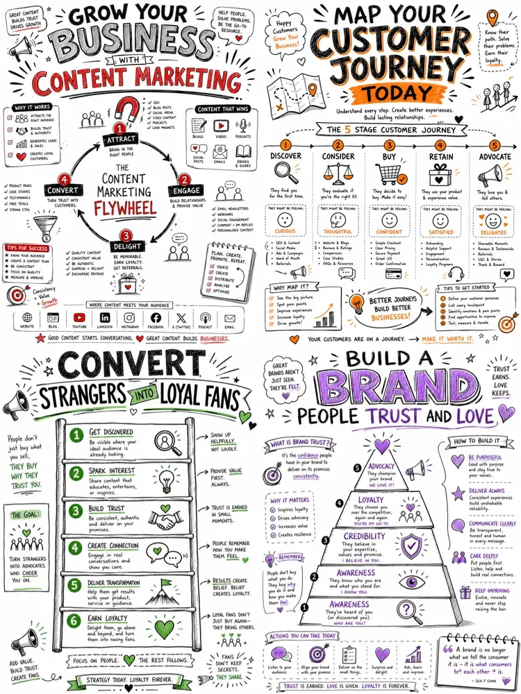 Marketing Funnel Visual Maps Sketchnotes