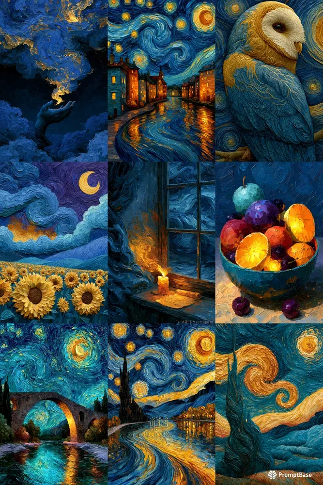 Van Gogh Impasto Oil Art