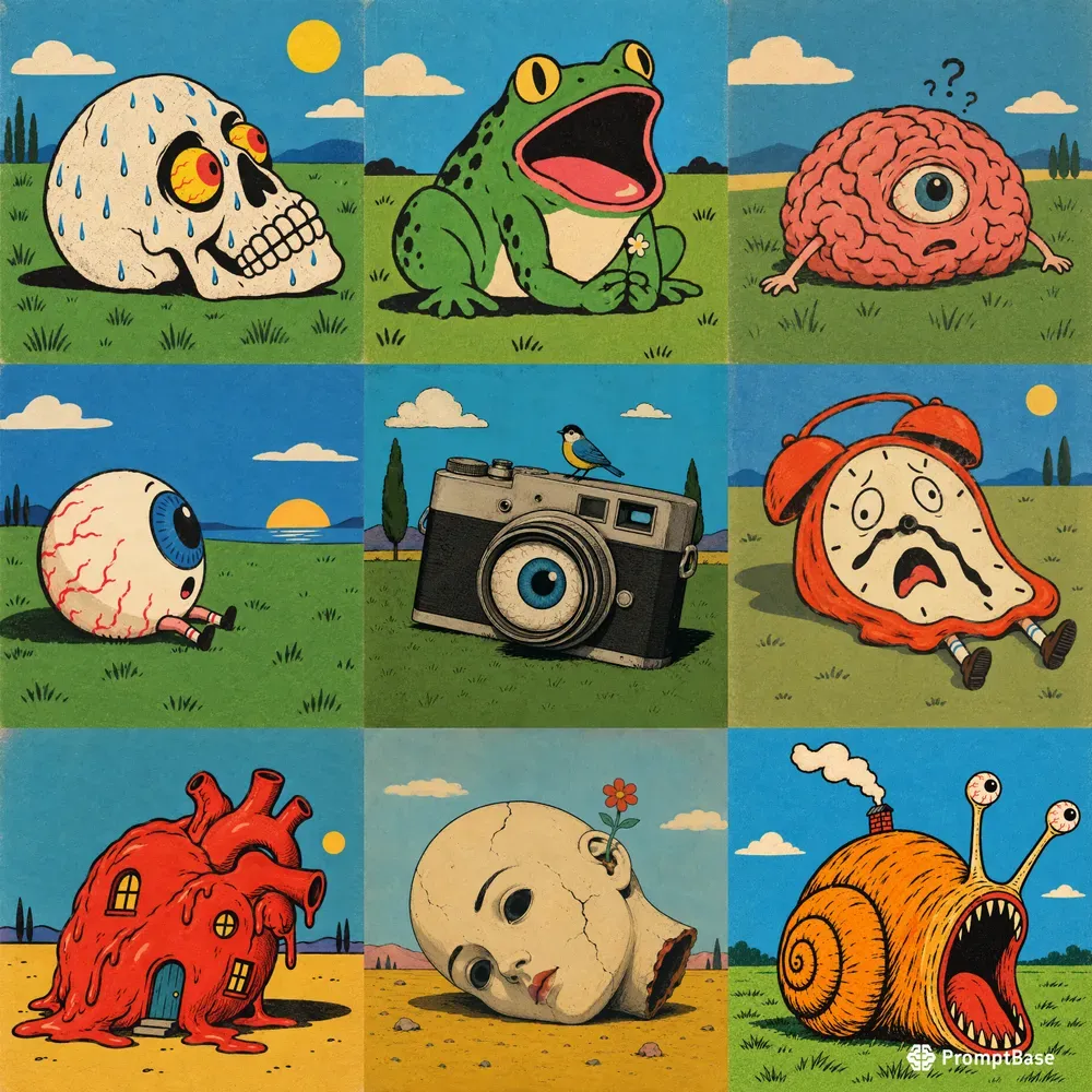 Playful Disturbing Vintage Book Images