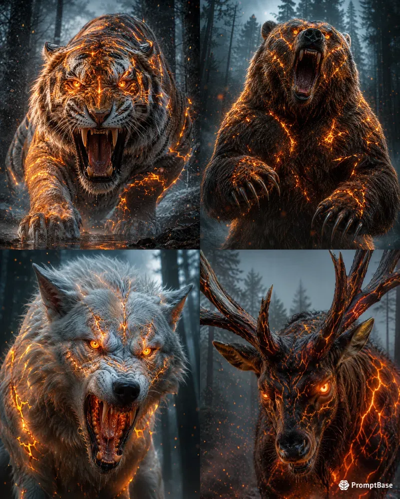 Molten Vein Beast Portraits