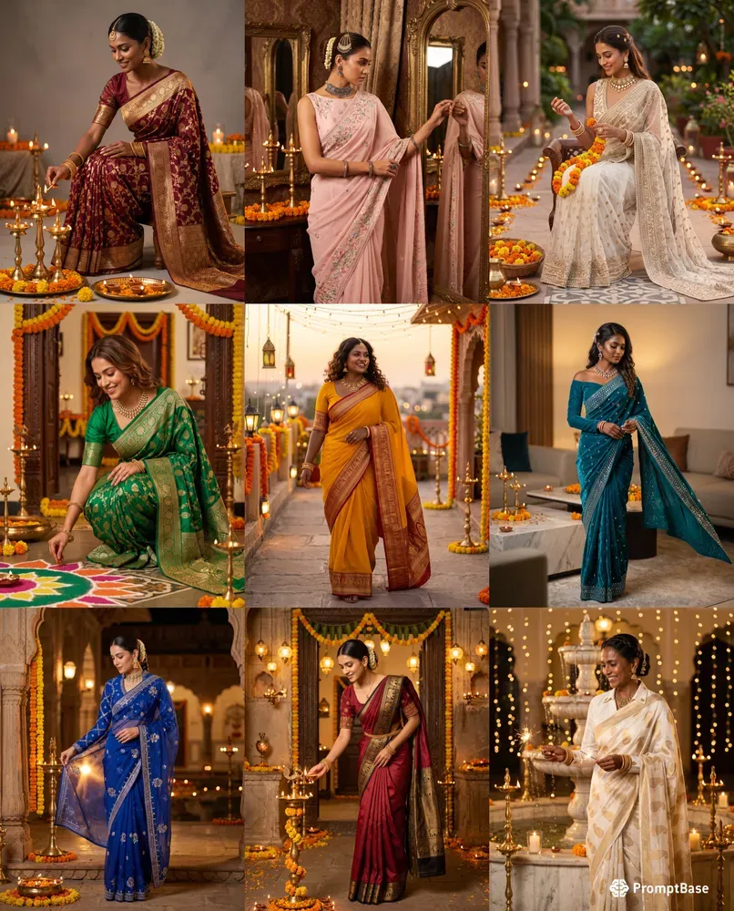 Diwali Saree Editorial 20 Packs