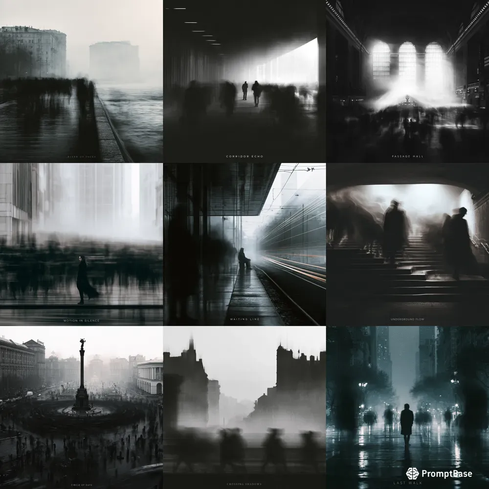 Ghostly Monochrome Photo Covers