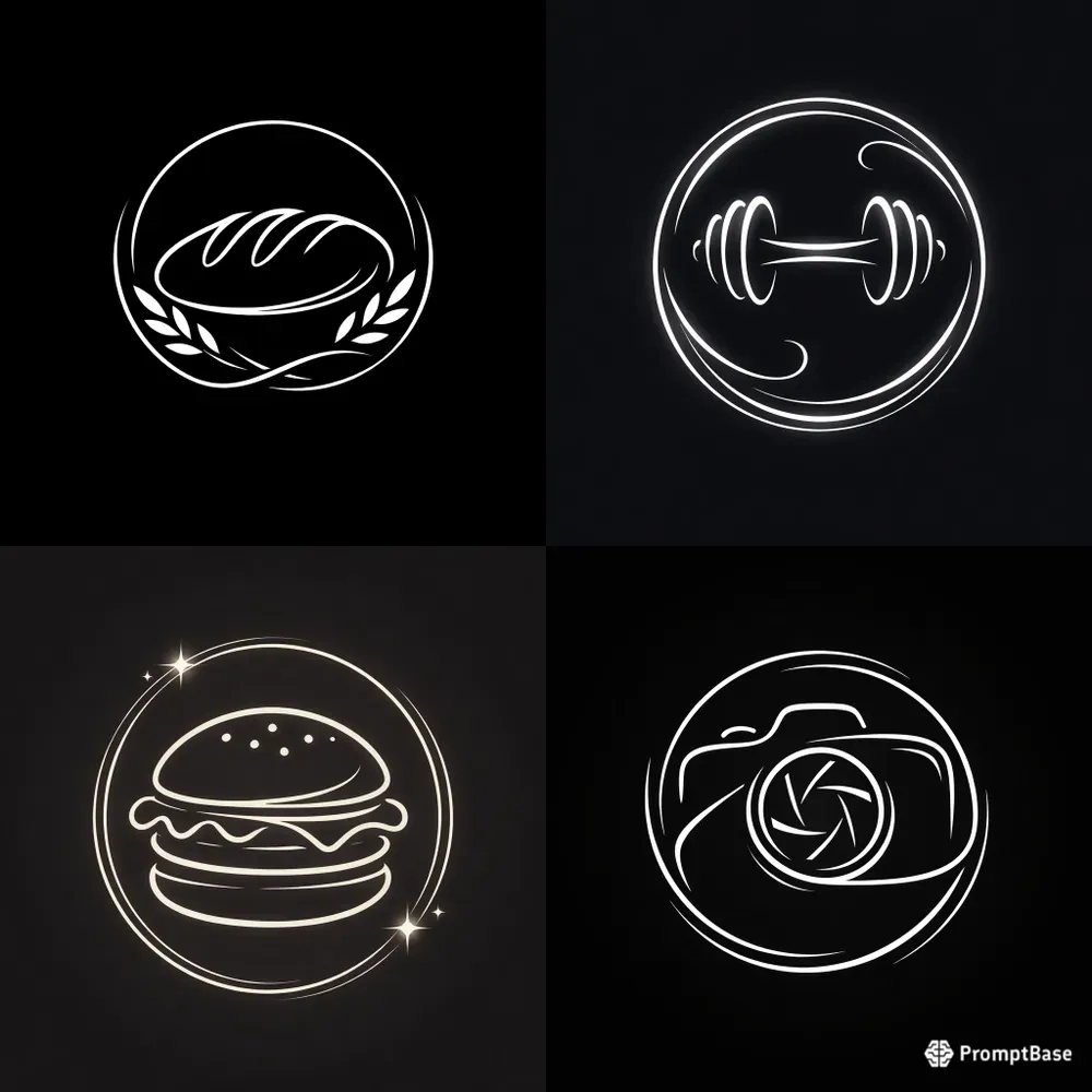 Minimal Line Art Emblem Logos