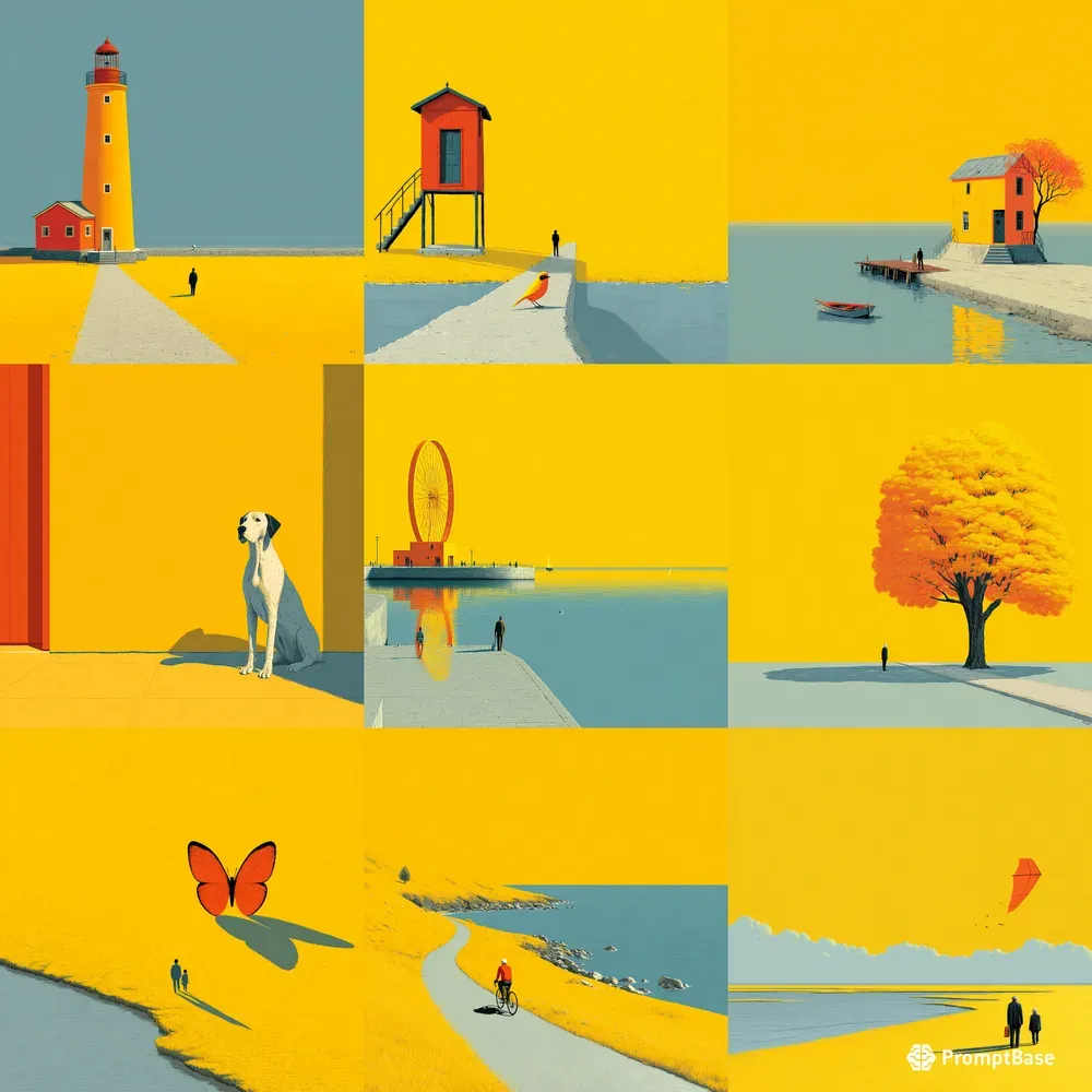 Minimalist Flat Retro Posters Calm