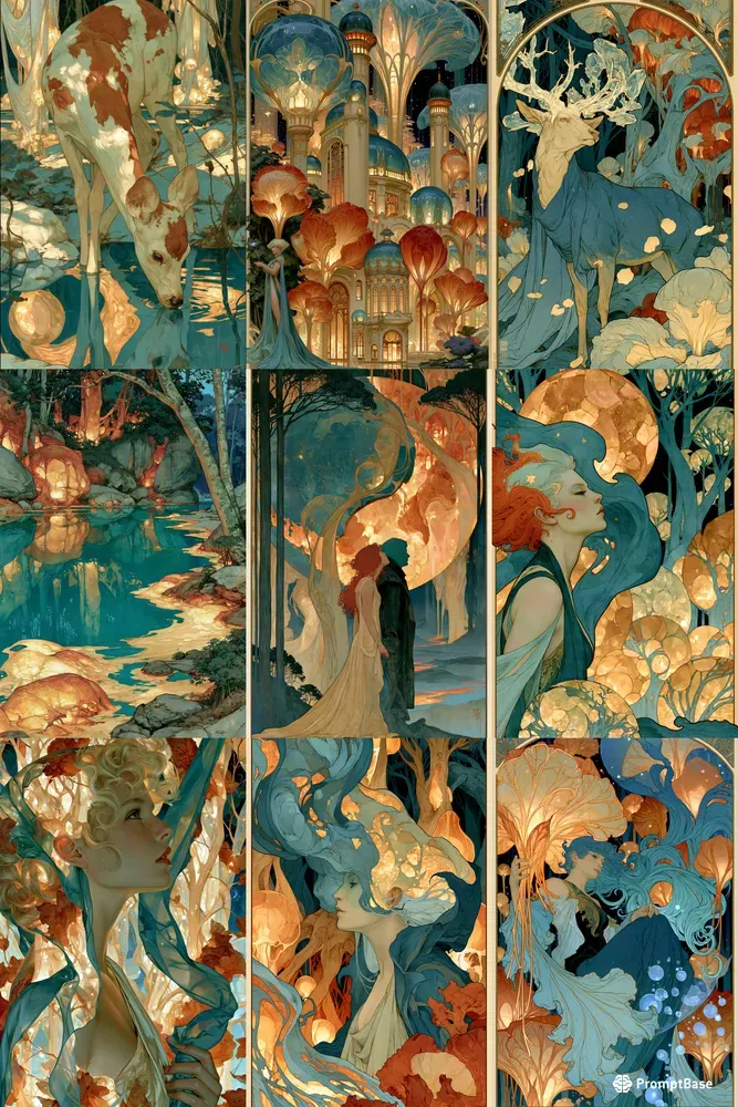 Ethereal Nouveau Dreamscapes