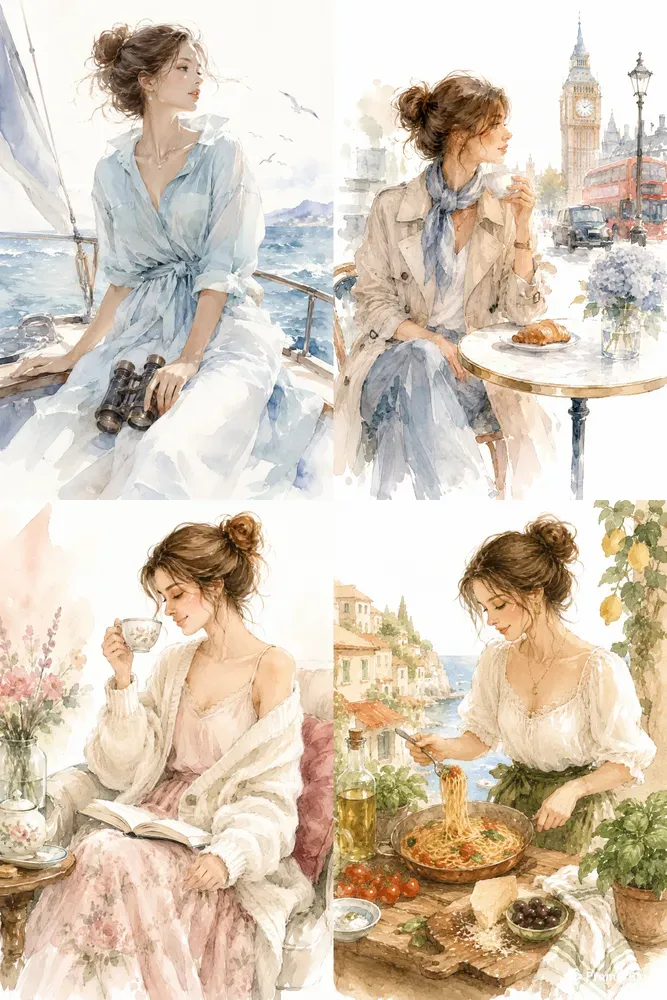 Elegant Watercolor Muse Collections