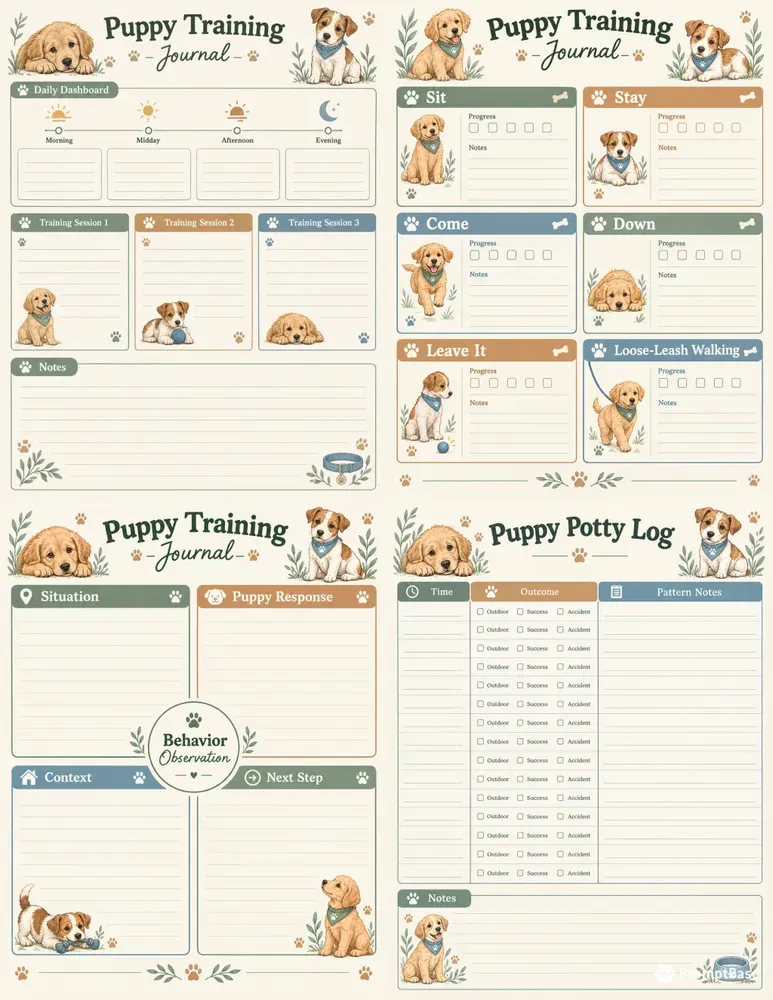 Puppy Training Journal Printables