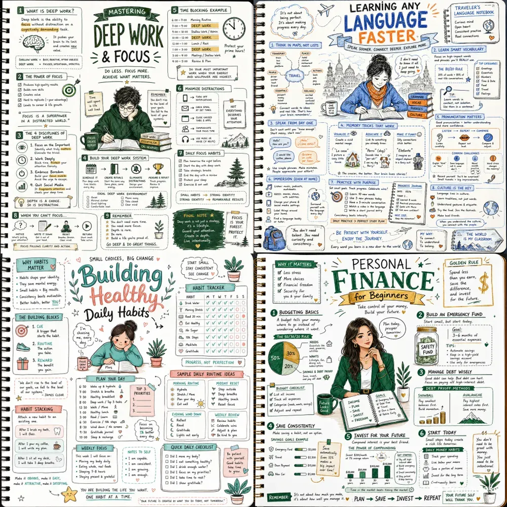 Handdrawn Sketchnote Infographics