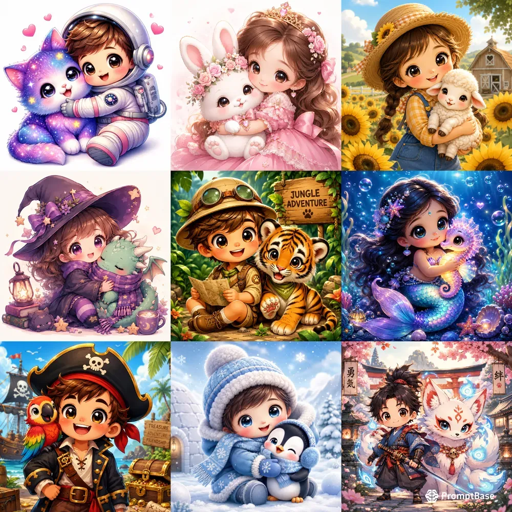 Cute Kids Animal Cartoon Packs
