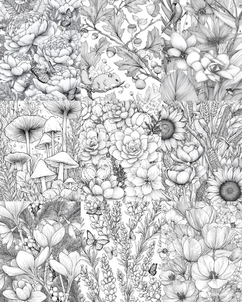 100 Ideas Layered Garden Coloring