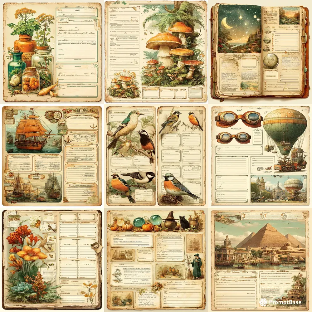 Decorative Junk Journal Templates