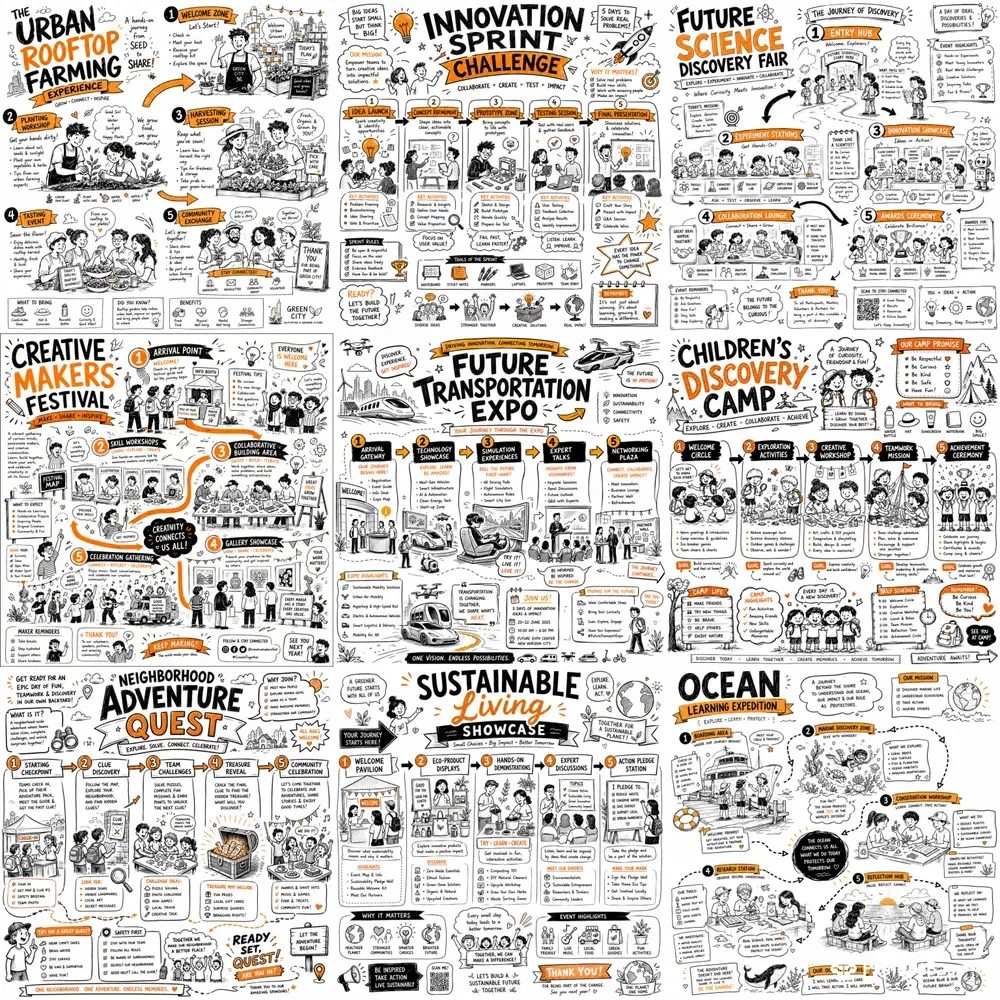 Event Journey Flow Poster Design Packs