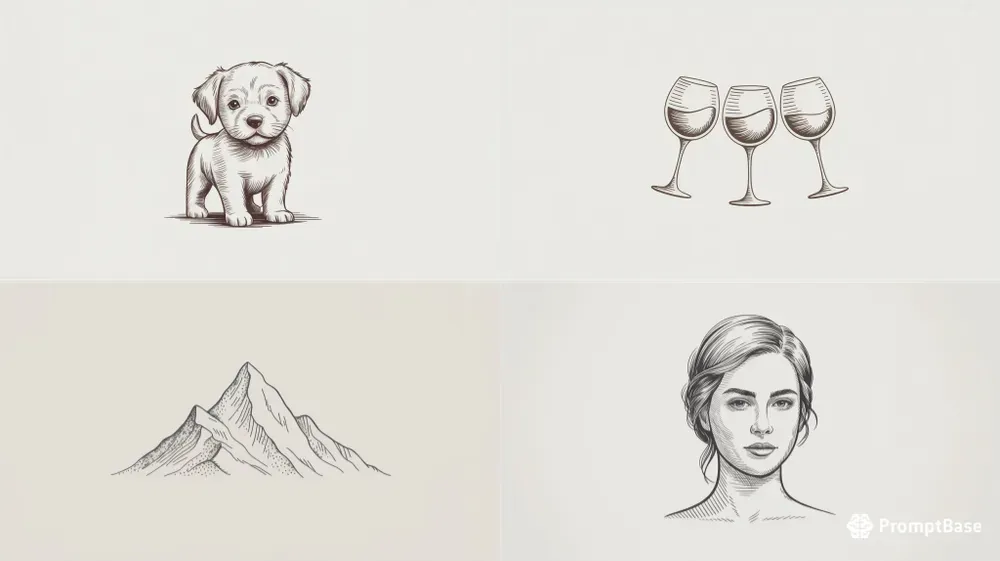 Minimalist Handdrawn Sketch Logos