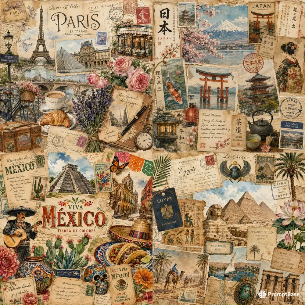Vintage Travel Memory Posters