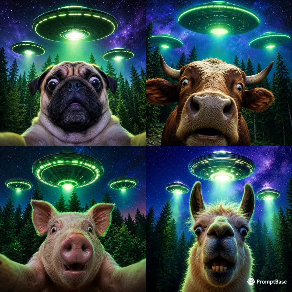 Alien Abduction Selfies