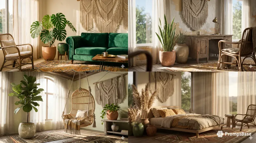 Boho Lifestyle Home Decor Assets