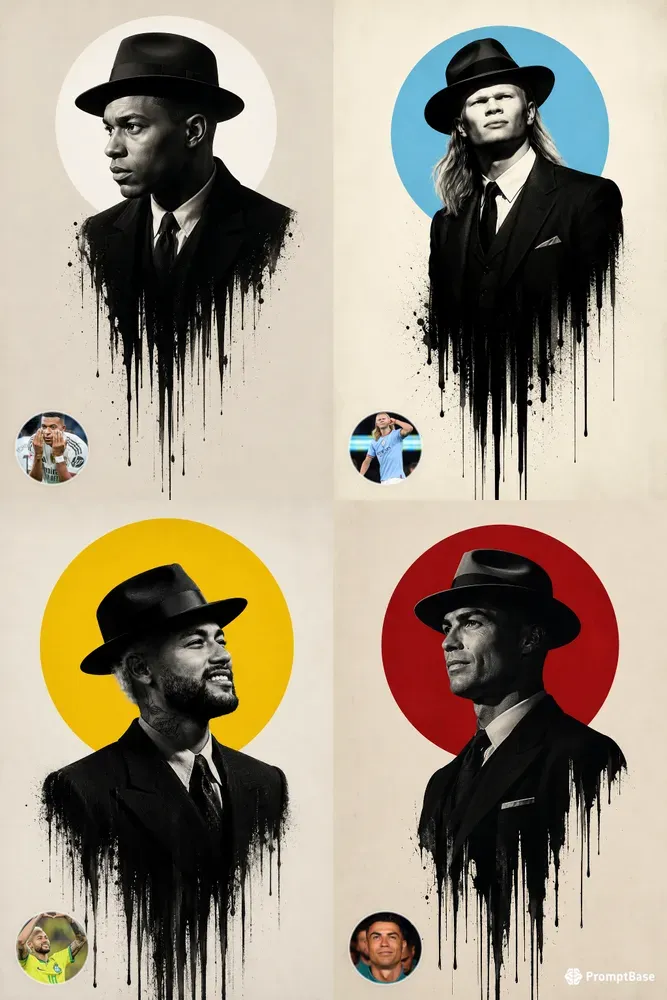 Film Noir Melting Portraits