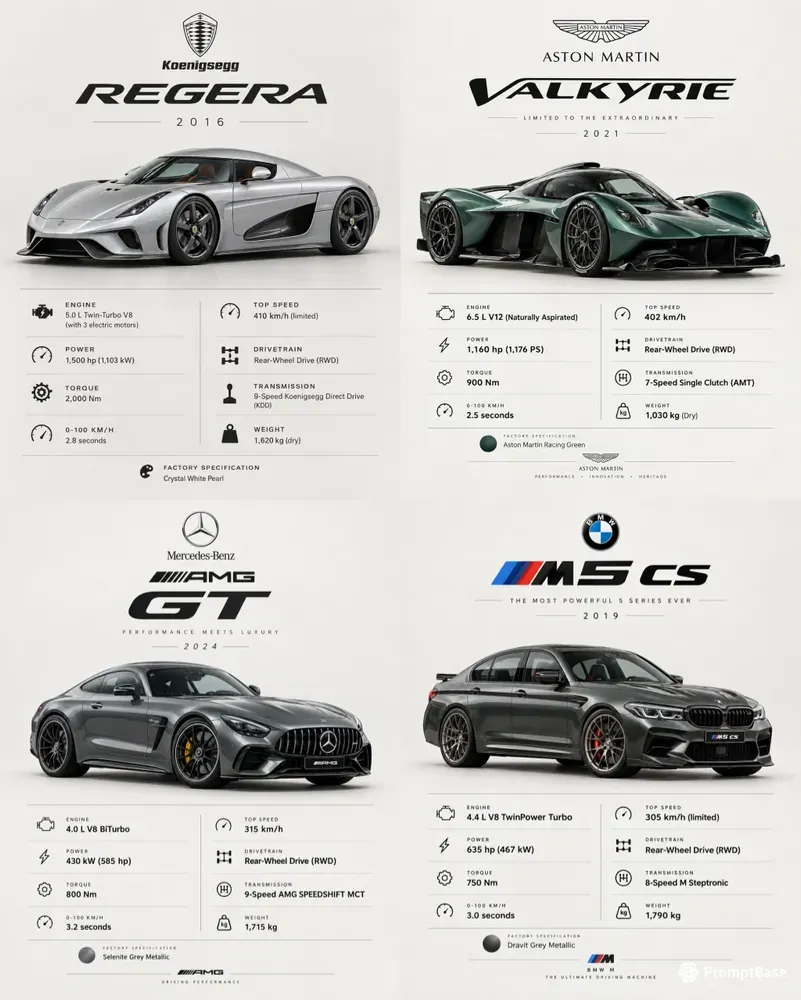 Premium Automotive Spec Poster Generator
