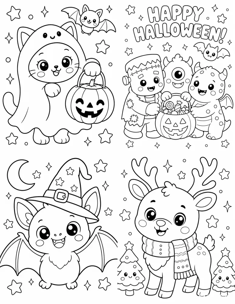 Adorable Spooky Colorings