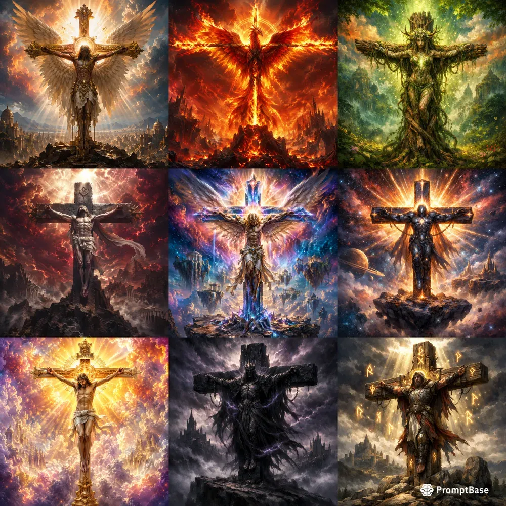 Divine Crucifixion Cinematic Art