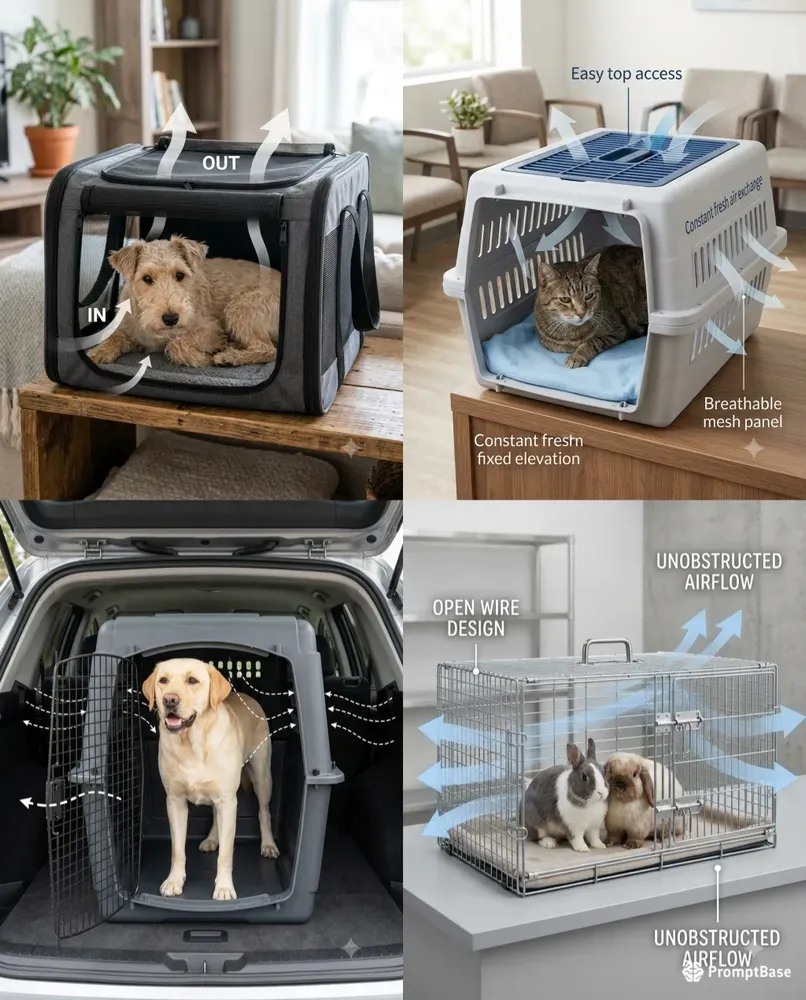 Pet Crate Airflow Maps