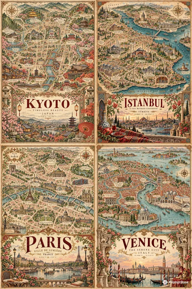 Vintage City Map Poster Creator