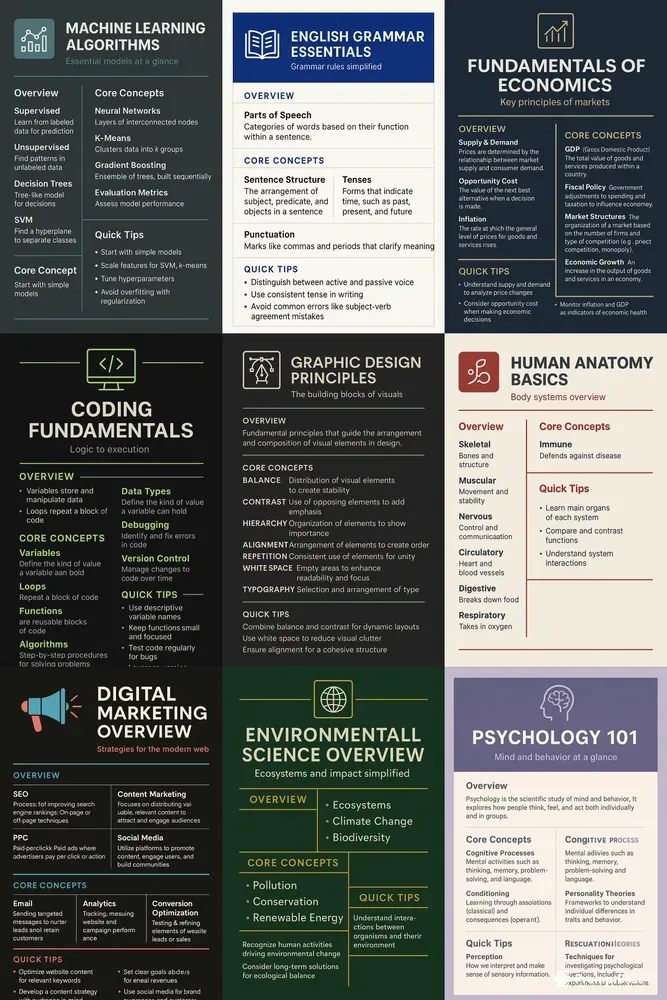 Study Cheat Sheet Poster Generators