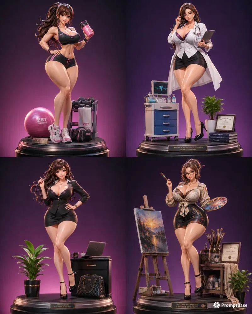 3D Anime Girl Collectible Figure Art