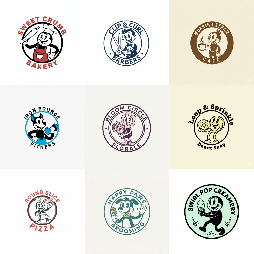 Vintage Cartoon Mascot Logos