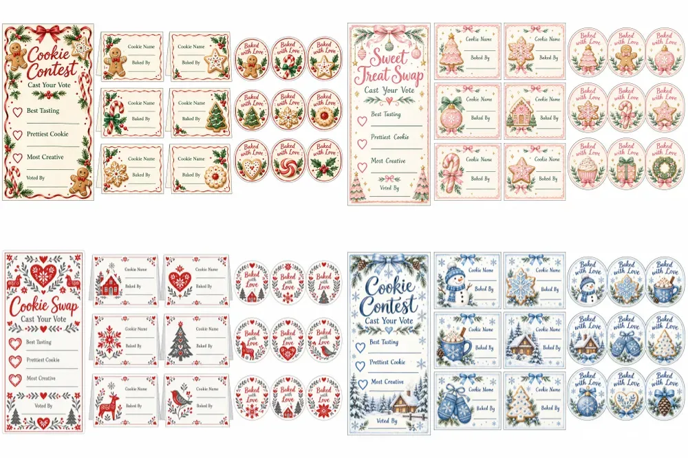 Christmas Cookie Exchange Party Sets