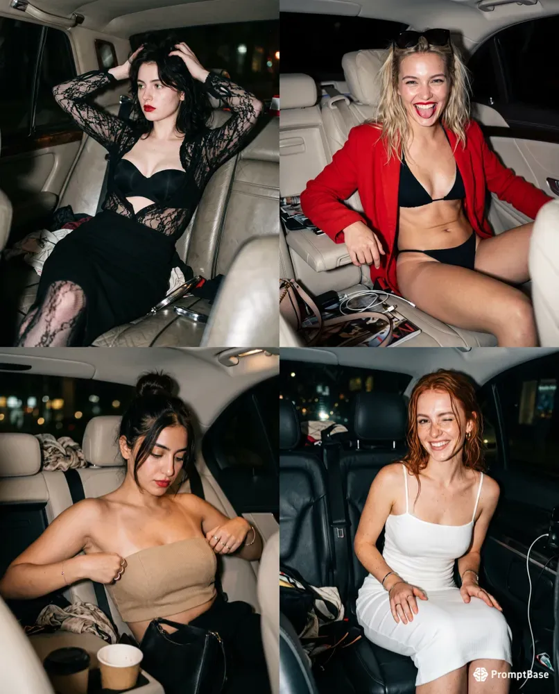 Luxury Backseat Model Portraits