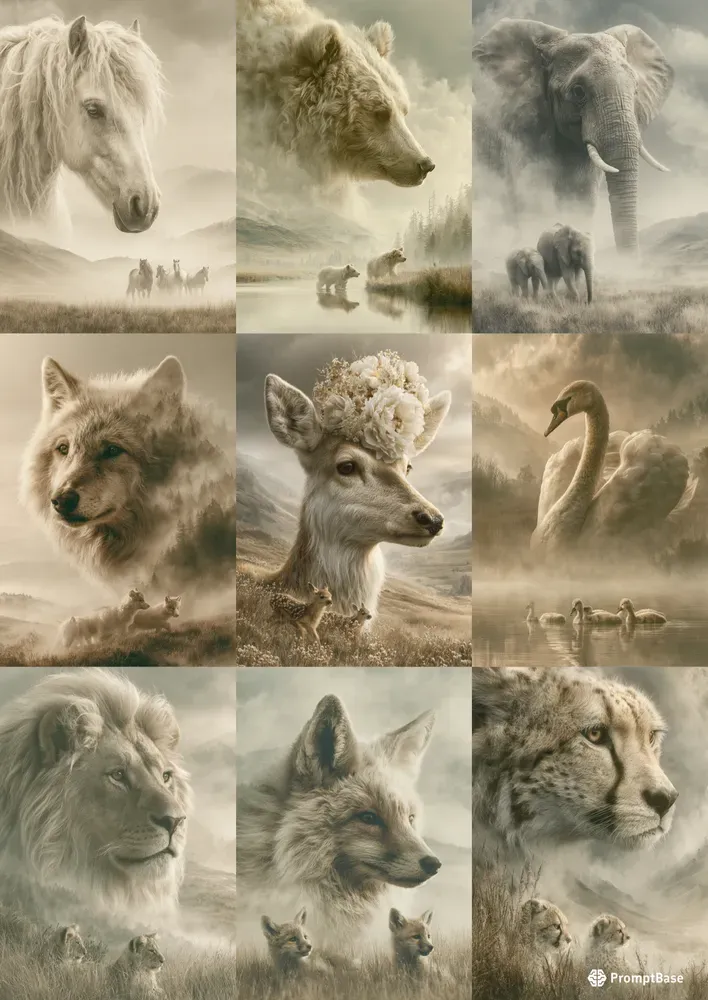 Dreamlike Wild Animal Portraits