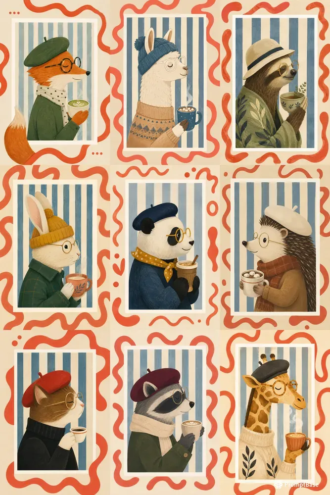 Whimsical Editorial Animal Portraits