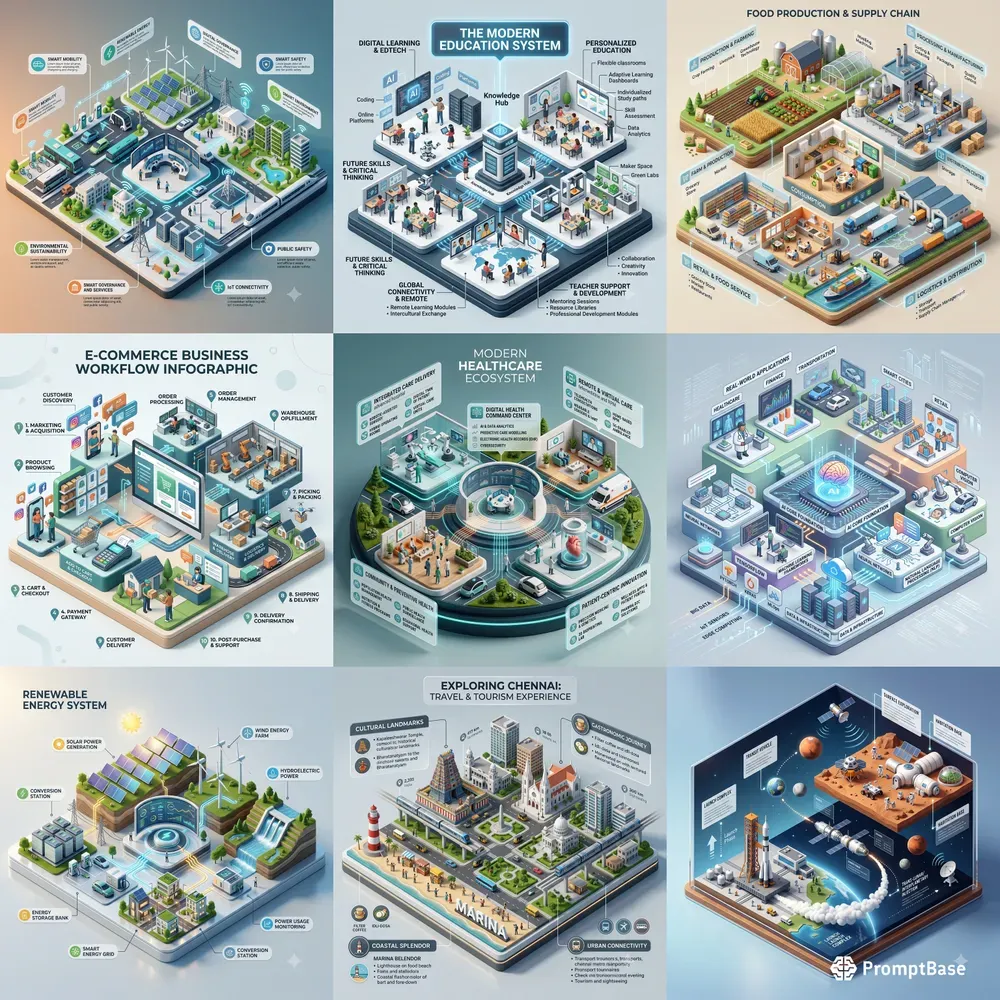 Isometric 3D Infographic Generator