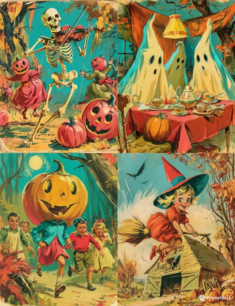 Vintage Halloween Illustrations