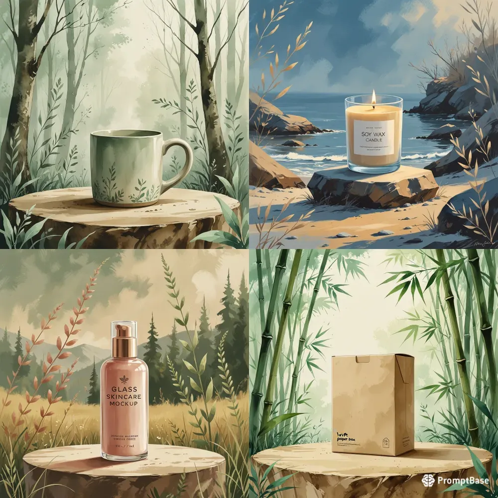 Illustrated Minimalist Mockup Products