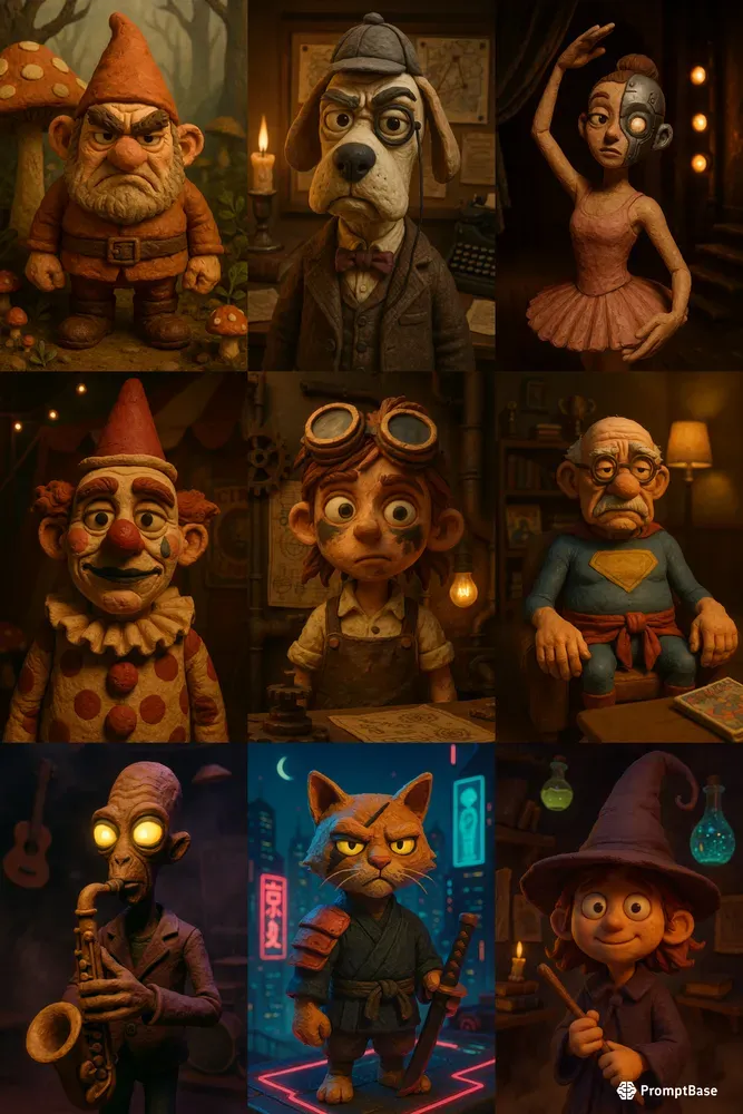 Cinematic Claymation Portrait Labs
