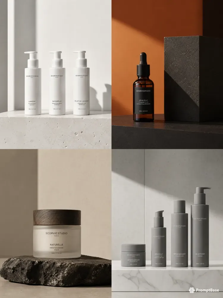 Minimalist Skincare Packaging Mockups