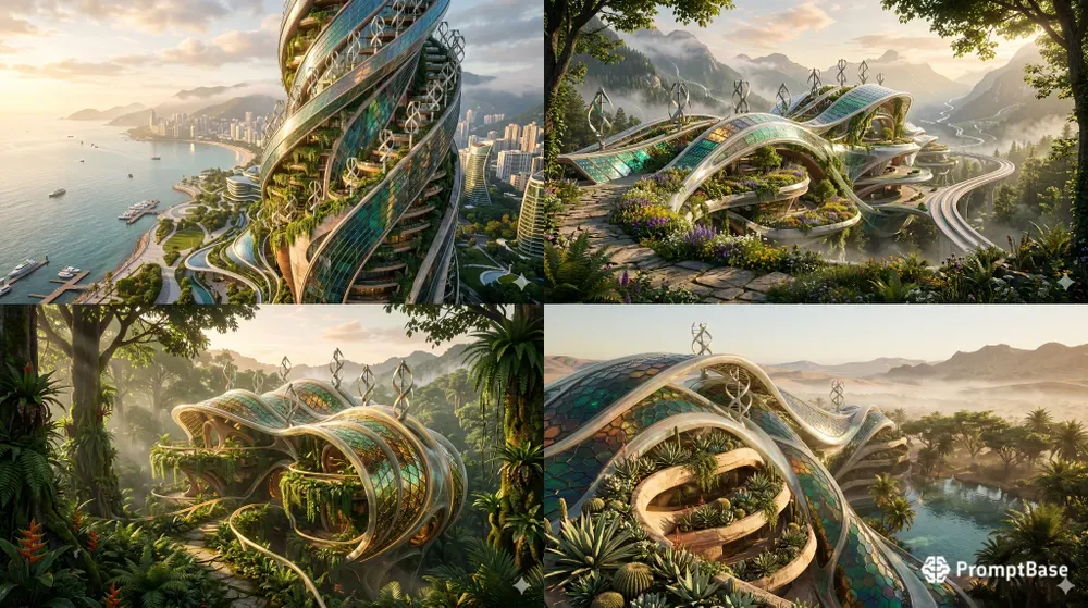 Bio Organic Solarpunk Concept Art
