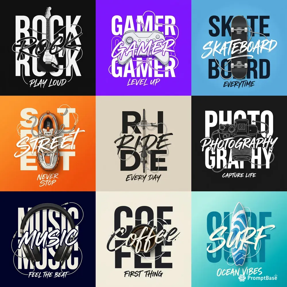 Premium Modern Streetwear Typographies