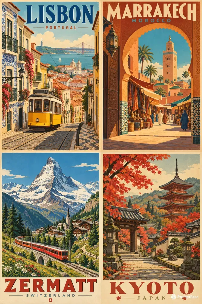 Vintage Travel Destination Posters