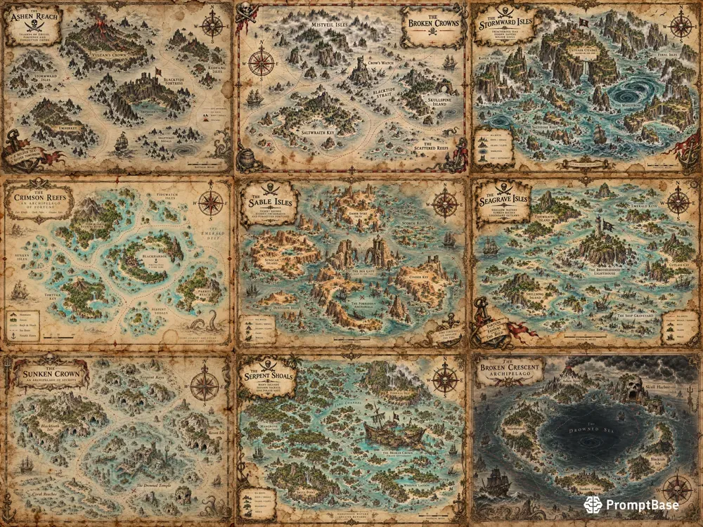 Ancient Pirate Archipelago Maps