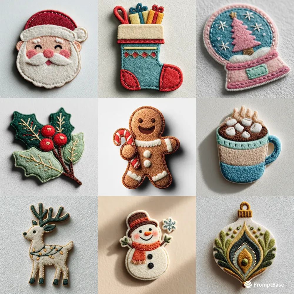 Whimsical Felt Applique Stickers