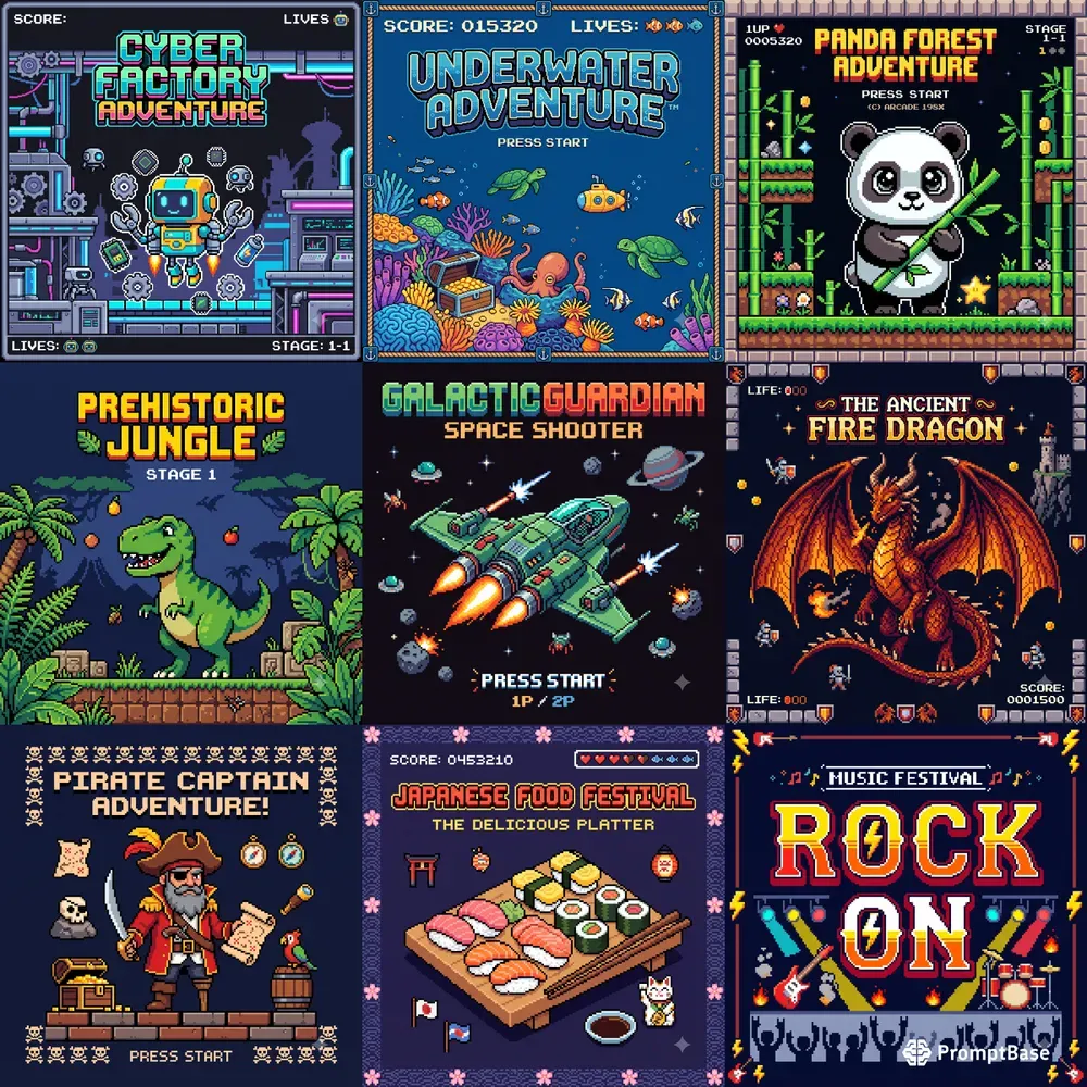 8 Bit Illustrative Sprite Art