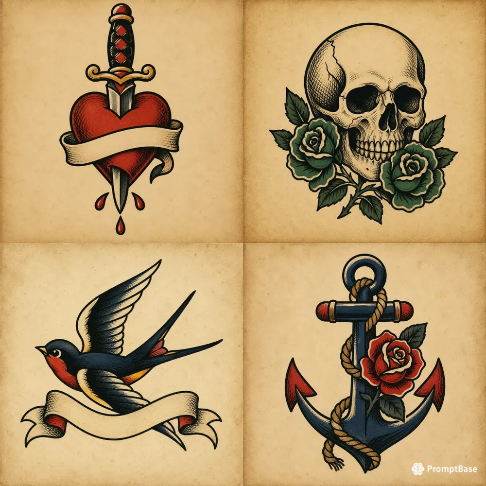 Traditional Tattoo Flash Art
