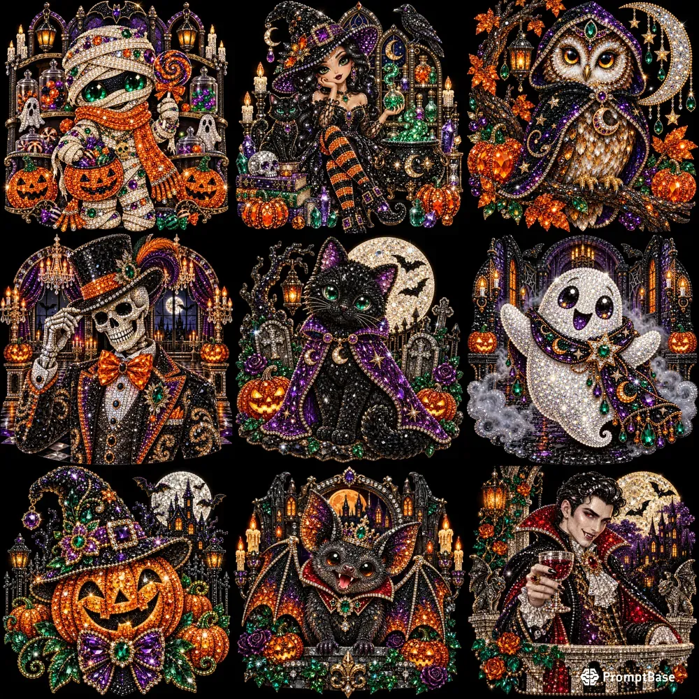 Luxury Halloween Rhinestones