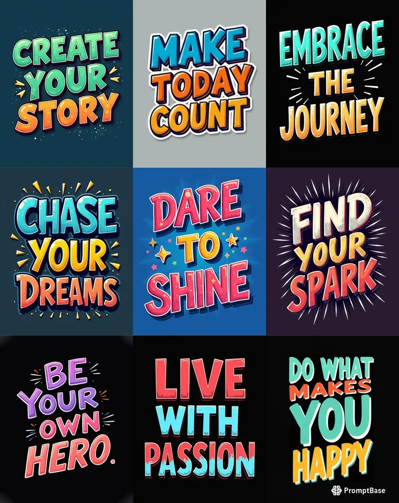 Vibrant Cartoon Lettering Designs