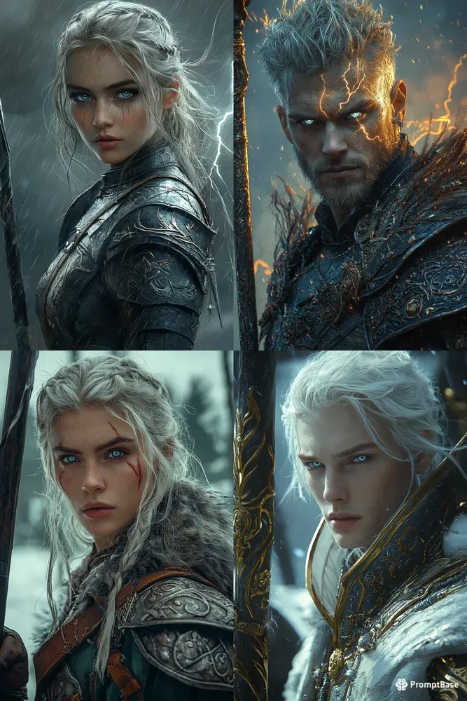 Epic Fantasy Storm Valkyrie Portraits
